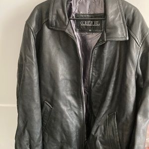 Black leather jacket